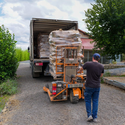 Bois de chauffage en ballot sec séchoir prêt à l'emploi — mélange feuillus, Cocoflamme Cocon (2 stères)