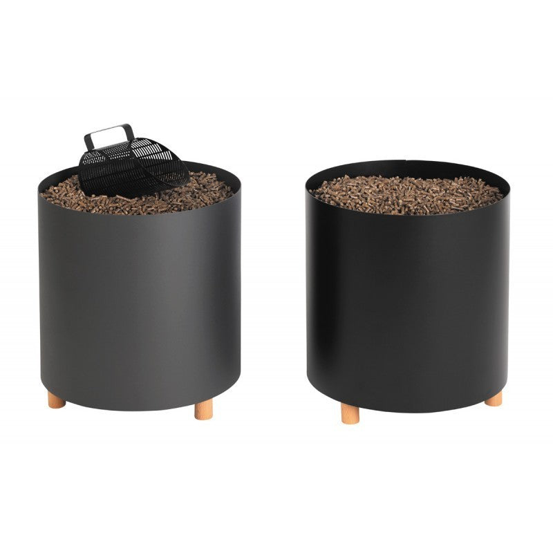 Rangement à bois ou granulés sur pieds — Cocoflamme