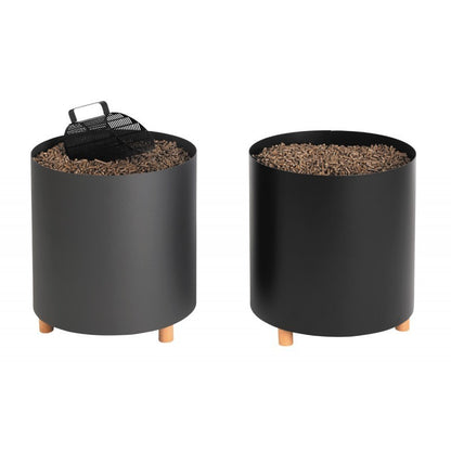 Rangement à bois ou granulés sur pieds — Cocoflamme