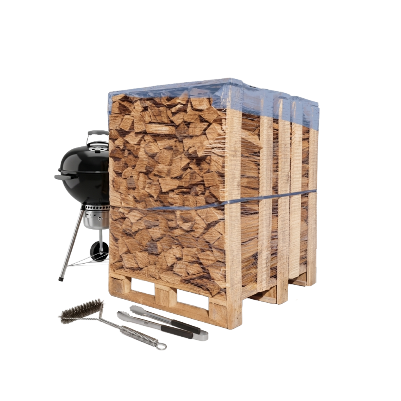 Bois de chauffage spécial barbecue — palette 1 stère sec séchoir, Cocoflamme