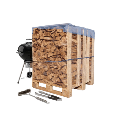 Bois de chauffage spécial barbecue — palette 1 stère sec séchoir, Cocoflamme