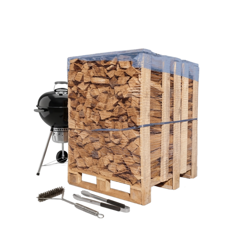 Bois de chauffage spécial barbecue — palette 1 stère sec séchoir, Cocoflamme
