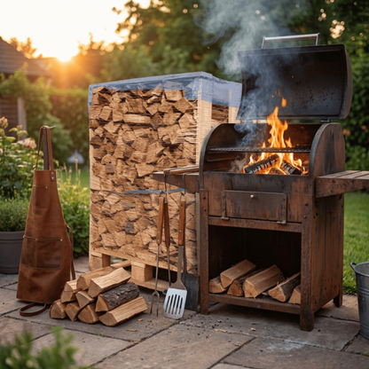 Bois de chauffage spécial barbecue — palette 2 stères sec séchoir, Cocoflamme