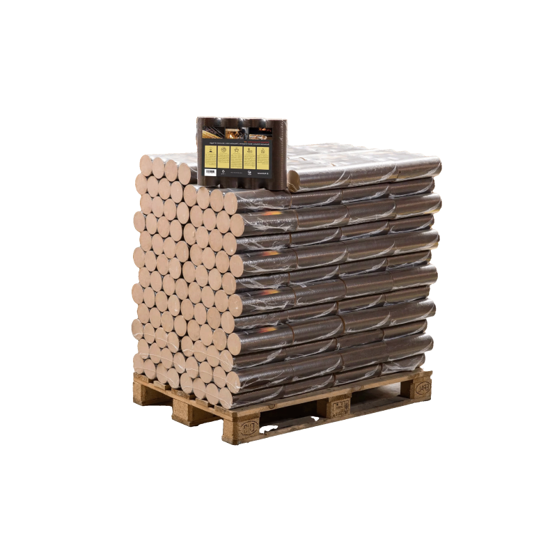Briquettes de bois compressé 100% hêtre — 96 sacs de 10kg (960kg), Cocoflamme