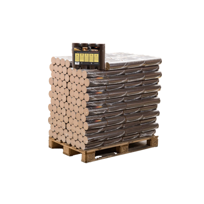 Briquettes de bois compressé 100% hêtre — 96 sacs de 10kg (960kg), Cocoflamme