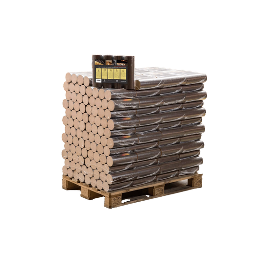 Briquettes de bois compressé 100% hêtre — 96 sacs de 10kg (960kg), Cocoflamme