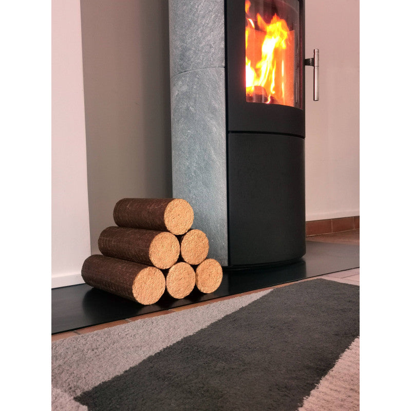 Bûches de bois densifié 100% hêtre — palette 1040kg, Cocoflamme