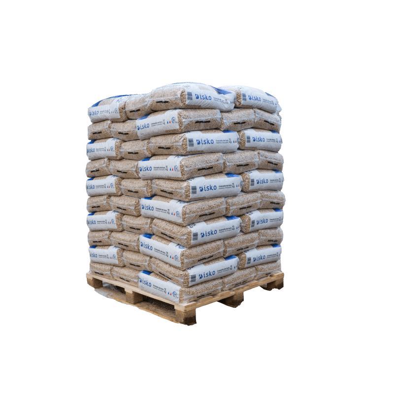 Granulés de bois — palette de 70 sacs 1050kg, ISKO
