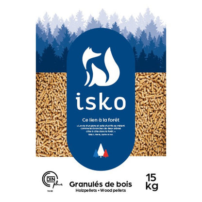 Granulés de bois — palette de 70 sacs 1050kg, ISKO